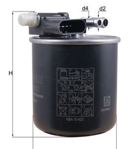 Filtru combustibil MERCEDES-BENZ A-CLASS (W176) A 220 d (176.003) diesel 177 cai KNECHT KL 911