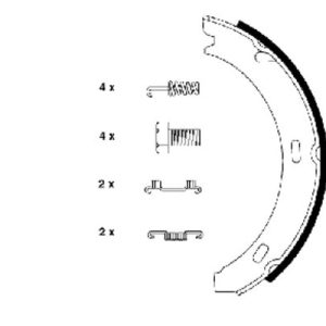Set saboti frana frana de mana MERCEDES-BENZ A-CLASS (W169) A 180 CDI (169.007, 169.307) diesel 109 cai TEXTAR 91032800