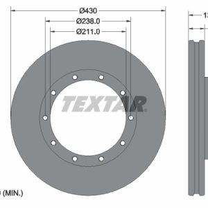 Disc frana MERCEDES-BENZ ACTROS 1831 S, 1831 LS diesel 313 cai TEXTAR 93087900