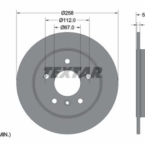 Disc frana MERCEDES-BENZ A-CLASS (W168) A 210 (168.035, 168.135) benzina 140 cai TEXTAR 92099703