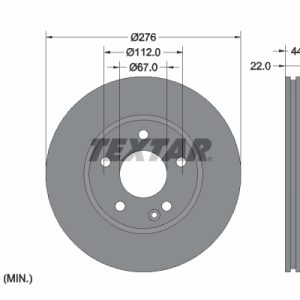 Disc frana MERCEDES-BENZ A-CLASS (W169) A 170 (169.032, 169.332) benzina 116 cai TEXTAR 92131903