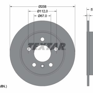 Disc frana MERCEDES-BENZ A-CLASS (W169) A 170 (169.032, 169.332) benzina 116 cai TEXTAR 92132103