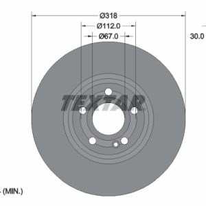 Disc frana MERCEDES-BENZ A-CLASS (W177) A 220 Mild-Hybrid 4-matic (177.045) benzina/elector 190 cai TEXTAR 92316705