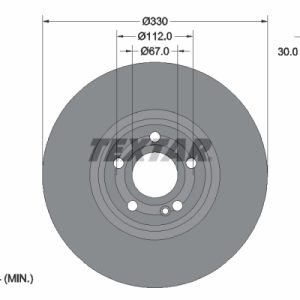 Disc frana MERCEDES-BENZ A-CLASS (W177) A 250 Mild-Hybrid 4-matic (177.047) benzina/elector 224 cai TEXTAR 92323305