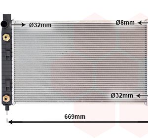 Radiator racire motor MERCEDES-BENZ A-CLASS (W168) A 160 (168.033, 168.133) benzina 102 cai VAN WEZEL 30002282
