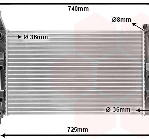 Radiator racire motor MERCEDES-BENZ A-CLASS (W169) A 180 (169.032, 169.332) benzina 116 cai VAN WEZEL 30002363