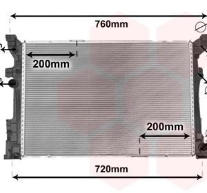 Radiator racire motor MERCEDES-BENZ A-CLASS (W176) A 250 4-matic (176.046) benzina 211 cai VAN WEZEL 30002654