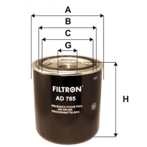 Element filtrant uscator aer compresor MERCEDES-BENZ ACTROS 1835, 1835 L diesel 354 cai FILTRON AD 785