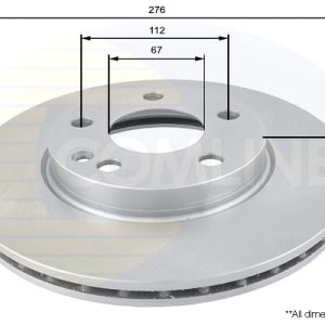 Disc frana MERCEDES-BENZ A-CLASS (W169) A 170 (169.032, 169.332) benzina 116 cai COMLINE ADC1642V