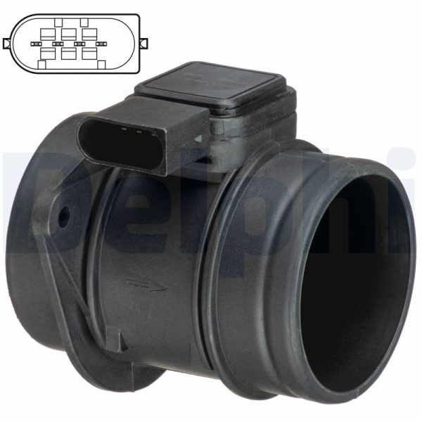 Senzor debit aer MERCEDES-BENZ A-CLASS (W169) A 160 CDI (169.006, 169.306) diesel 82 cai DELPHI AF10505-12B1