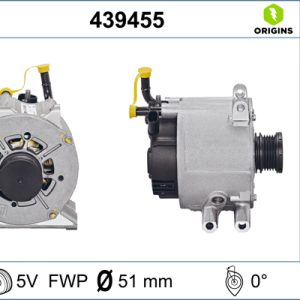 Alternator MERCEDES-BENZ A-CLASS (W168) A 170 CDI (168.008) diesel 90 cai VALEO 439455