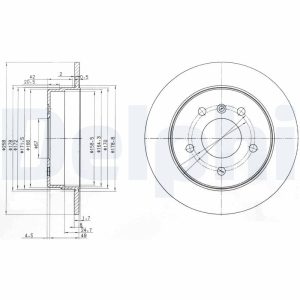 Disc frana MERCEDES-BENZ A-CLASS (W168) A 210 (168.035, 168.135) benzina 140 cai DELPHI BG3710