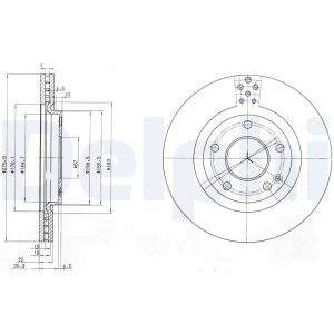Disc frana MERCEDES-BENZ A-CLASS (W168) A 210 (168.035, 168.135) benzina 140 cai DELPHI BG3829