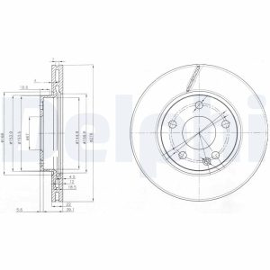 Disc frana MERCEDES-BENZ A-CLASS (W169) A 170 (169.032, 169.332) benzina 116 cai DELPHI BG3845C