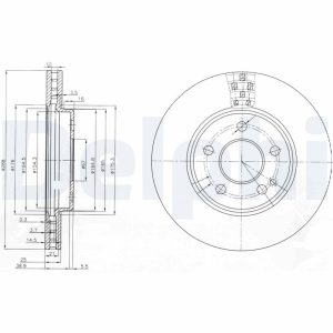 Disc frana MERCEDES-BENZ A-CLASS (W169) E-CELL (169.090) electric 68 cai DELPHI BG3909