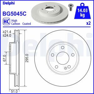 Disc frana MERCEDES-BENZ A-CLASS (W177) A 160 d (177.002) diesel 95 cai DELPHI BG5045C