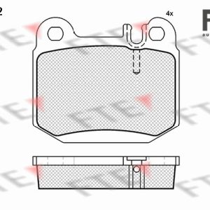 Placute frana MERCEDES-BENZ M-CLASS (W163) ML 270 CDI (163.113) diesel 163 cai FTE 9010330