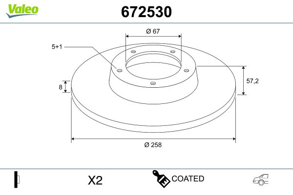 Disc frana MERCEDES-BENZ A-CLASS (W169) A 170 (169.032, 169.332) benzina 116 cai VALEO 672530