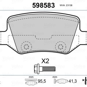 Placute frana MERCEDES-BENZ A-CLASS (W168) A 160 (168.033, 168.133) benzina 102 cai VALEO 598583