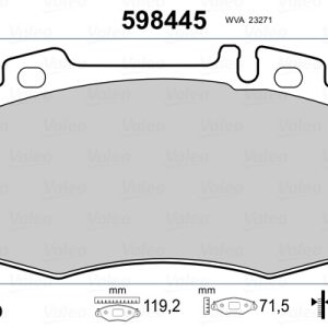 Placute frana MERCEDES-BENZ M-CLASS (W163) ML 270 CDI (163.113) diesel 163 cai VALEO 598445