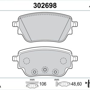 Placute frana MERCEDES-BENZ A-CLASS (W177) A 220 4-matic (177.045) benzina 190 cai VALEO 302698