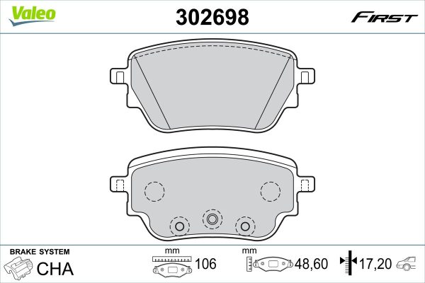 Placute frana MERCEDES-BENZ A-CLASS (W177) A 220 4-matic (177.045) benzina 190 cai VALEO 302698