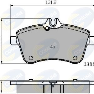 Placute frana MERCEDES-BENZ A-CLASS (W169) E-CELL (169.090) electric 68 cai COMLINE CBP01723