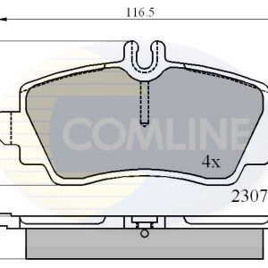 Placute frana MERCEDES-BENZ A-CLASS (W168) A 160 (168.033, 168.133) benzina 102 cai COMLINE CBP0748