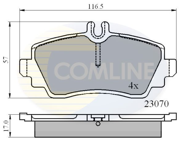 Placute frana MERCEDES-BENZ A-CLASS (W168) A 160 (168.033, 168.133) benzina 102 cai COMLINE CBP0748