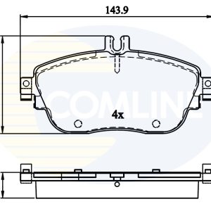 Placute frana MERCEDES-BENZ A-CLASS (W176) A 250 4-matic (176.046) benzina 211 cai COMLINE CBP32208