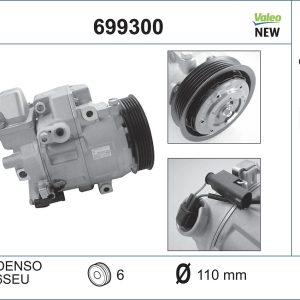 Compresor climatizare MERCEDES-BENZ A-CLASS (W168) A 170 CDI (168.009, 168.109) diesel 95 cai VALEO 699300