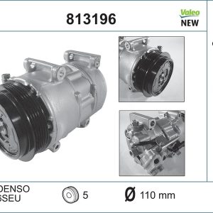 Compresor climatizare MERCEDES-BENZ A-CLASS (W169) A 160 (169.031, 169.331) benzina 95 cai VALEO 813196