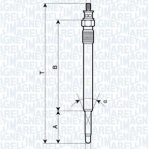 Bujie incandescenta MERCEDES-BENZ A-CLASS (W168) A 160 CDI (168.006) diesel 75 cai MAGNETI MARELLI 062900013304