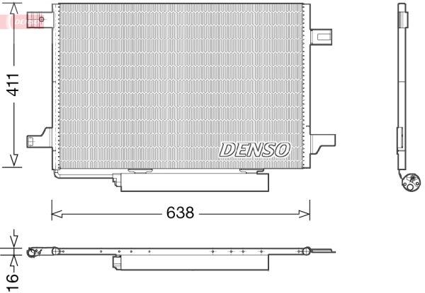 Condensator climatizare MERCEDES-BENZ A-CLASS (W169) A 150 (169.031, 169.331) benzina 95 cai DENSO DCN17004
