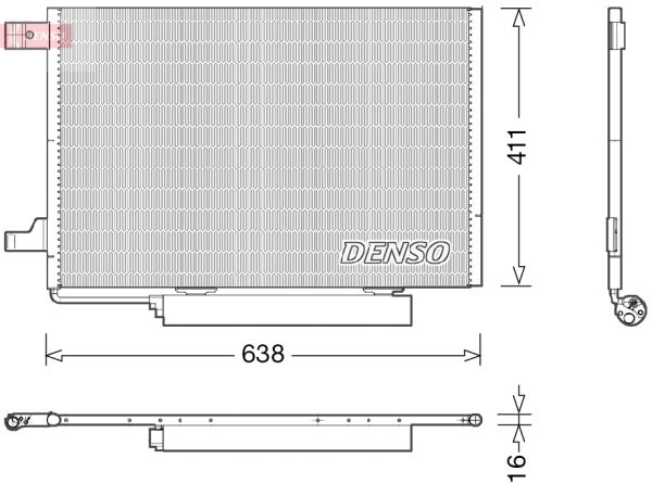 Condensator climatizare MERCEDES-BENZ A-CLASS (W169) A 160 (169.031, 169.331) benzina 95 cai DENSO DCN17006