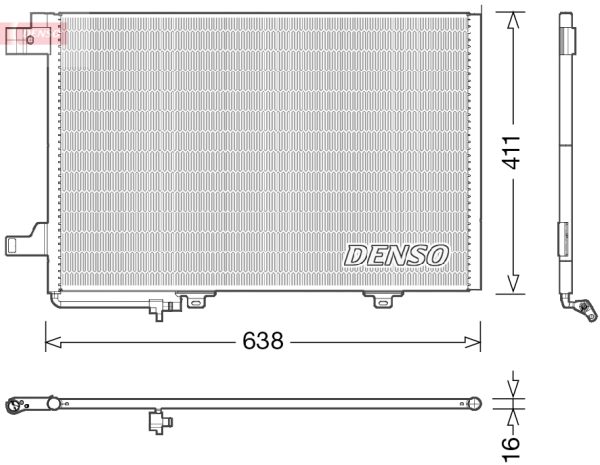 Condensator climatizare MERCEDES-BENZ A-CLASS (W169) A 160 (169.031, 169.331) benzina 95 cai DENSO DCN17007