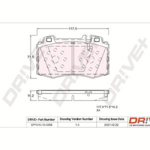 Placute frana MERCEDES-BENZ M-CLASS (W163) ML 270 CDI (163.113) diesel 163 cai DRIVE DP1010.10.0855