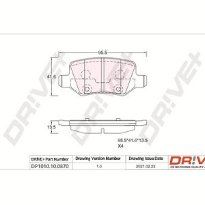 Placute frana MERCEDES-BENZ A-CLASS (W169) A 170 (169.032, 169.332) benzina 116 cai DRIVE DP1010.10.0870