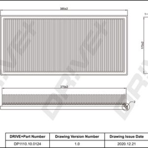 Filtru aer MERCEDES-BENZ A-CLASS (W169) A 160 CDI (169.006, 169.306) diesel 82 cai DRIVE DP1110.10.0124