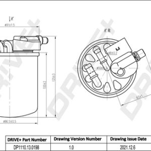 Filtru combustibil MERCEDES-BENZ A-CLASS (W176) A 220 CDI 4-matic (176.005) diesel 170 cai DRIVE DP1110.13.0198