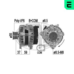 Alternator MERCEDES-BENZ A-CLASS (W176) A 160 CDI / d (176.011) diesel 90 cai ERA 209561A