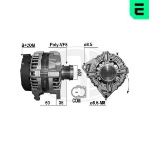 Alternator MERCEDES-BENZ A-CLASS (W176) A 220 4-matic (176.047) benzina 184 cai ERA 209638