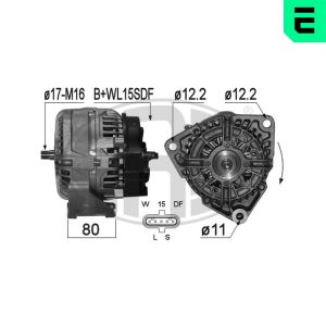 Alternator MERCEDES-BENZ ACTROS MP2 / MP3 1848, L, LL diesel 476 cai ERA 210630A