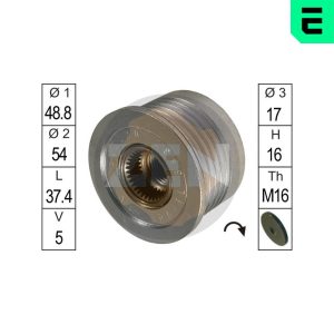 Fulie alternator MERCEDES-BENZ A-CLASS (W168) A 160 CDI (168.006) diesel 75 cai ERA ZN5432