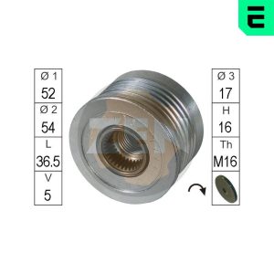 Fulie alternator MERCEDES-BENZ A-CLASS (W169) A 180 (169.032, 169.332) benzina 116 cai ERA ZN5510