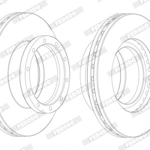 Disc frana MERCEDES-BENZ ACTROS 1831 S, 1831 LS diesel 313 cai FERODO FCR145A