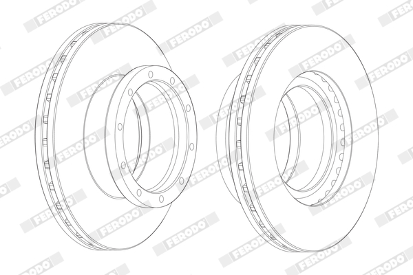 Disc frana MERCEDES-BENZ ACTROS 2535 L diesel 354 cai FERODO FCR145A