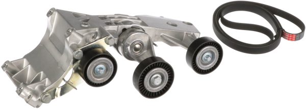 Set curea transmisie cu caneluri MERCEDES-BENZ A-CLASS (W169) A 200 CDI (169.308, 169.008) diesel 136 cai GATES K015PK1745