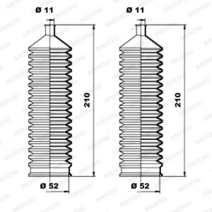 Ansamblu burduf directie MERCEDES-BENZ A-CLASS (W168) A 140 (168.031, 168.131) benzina 82 cai MOOG K150028