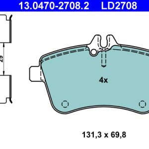 Placute frana MERCEDES-BENZ A-CLASS (W169) E-CELL (169.090) electric 68 cai ATE 13.0470-2708.2